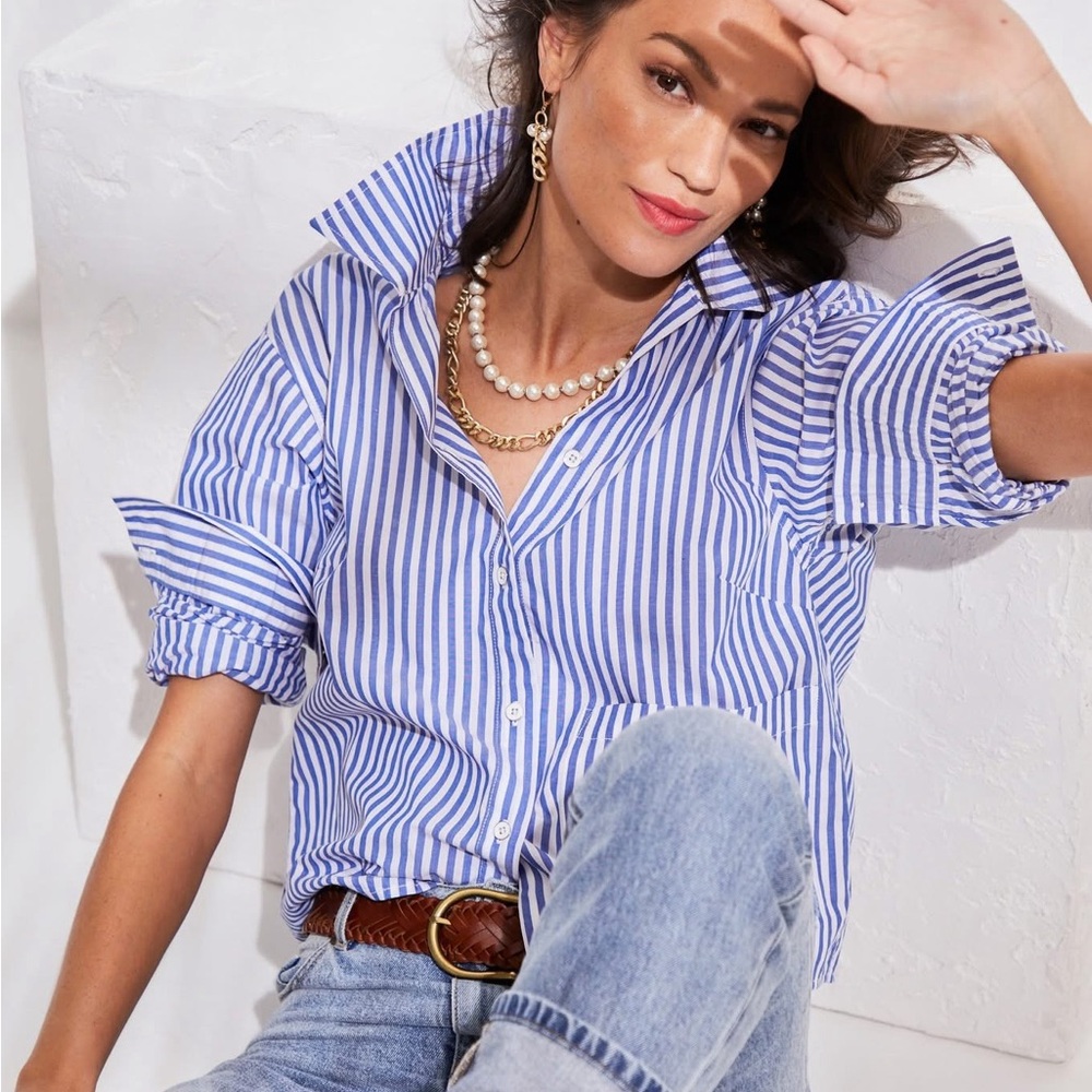 Cabi Prep School Striped Shirt
